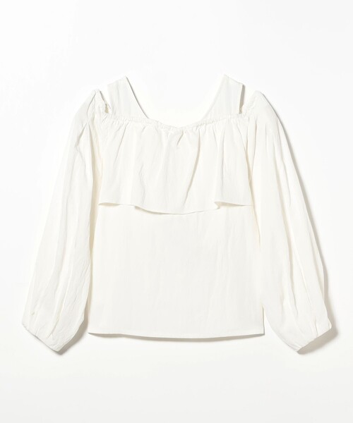 Ray BEAMS（レイビームス）の「ヨーク レイヤー オフショルダー ブラウス（シャツ/ブラウス・レディース・ホワイト/ブラック・ONE SIZE）」の10枚目の写真