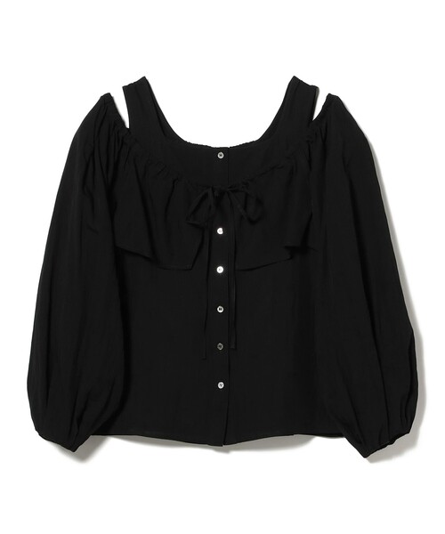 Ray BEAMS（レイビームス）の「ヨーク レイヤー オフショルダー ブラウス（シャツ/ブラウス・レディース・ホワイト/ブラック・ONE SIZE）」の12枚目の写真