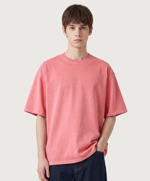 ヘビーデューティピグメントオーバーサイズ半袖Tシャツダスティピンク