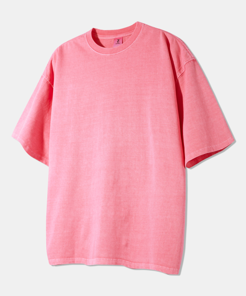 TOPBOY(トップボーイ)の「ヘビーデューティピグメントオーバーサイズ半袖Tシャツダスティピンク(Tシャツ/カットソー・レディース・ライトピンク・XX-LARGE/LARGE/MEDIUM/X-LARGE)」の2枚目の写真