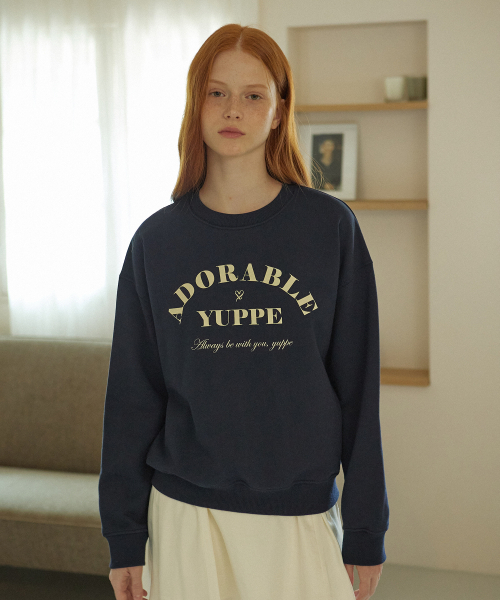 YUPPE(ヨッペ)の「ADORABLE SWEATSHIRT_NAVY(スウェット・レディース・その他・FREE)」の1枚目の写真