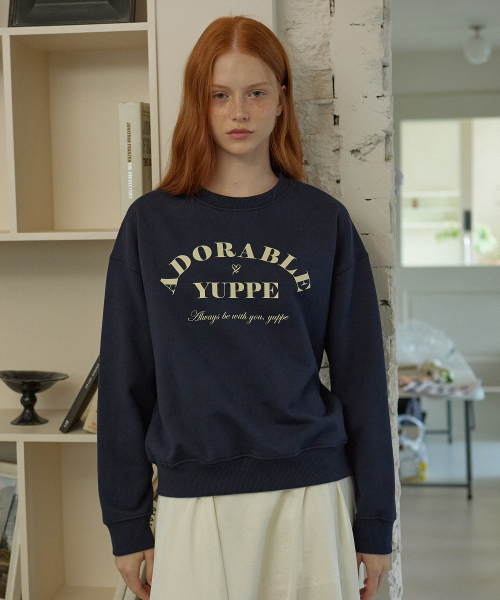 YUPPE(ヨッペ)の「ADORABLE SWEATSHIRT_NAVY(スウェット・レディース・その他・FREE)」の2枚目の写真