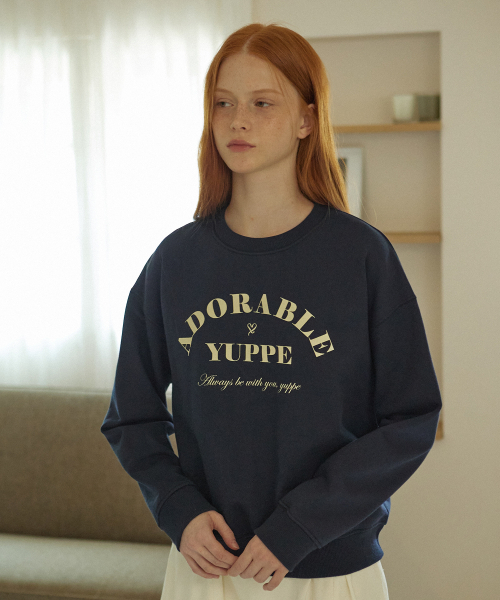 YUPPE(ヨッペ)の「ADORABLE SWEATSHIRT_NAVY(スウェット・レディース・その他・FREE)」の3枚目の写真
