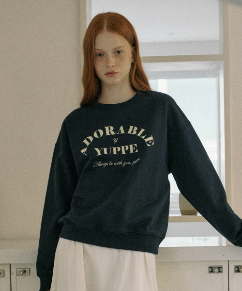 YUPPE(ヨッペ)の「ADORABLE SWEATSHIRT_NAVY(スウェット・レディース・その他・FREE)」の4枚目の写真