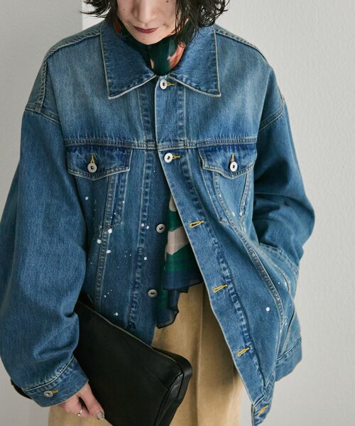 ear PAPILLONNER(イアパピヨネ)の「フラワーアーチストール(ストール/ショール・レディース・ダークグリーン/ライトグレー・FREE)」の5枚目の写真