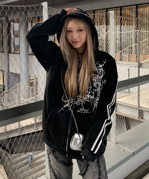 セットアップ ジップパーカー HIPHOP Y2K 00s 海外 スケーター セール