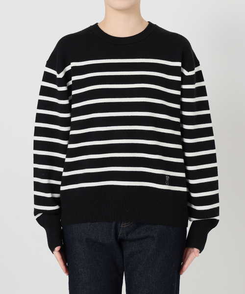 ☆まとめ買いた☆極美品SLOBE IÉNA 高級感ボーダーニット ざっくり パネルボーダーニット（ニット/セーター）｜SLOBE IENA