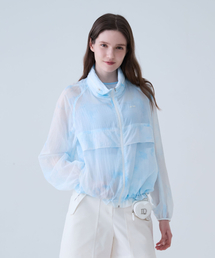 LORDLOAR（ロードロアル）の「ナイロン軽量プリントジャンパー S/ブルー（ナイロンジャケット）」