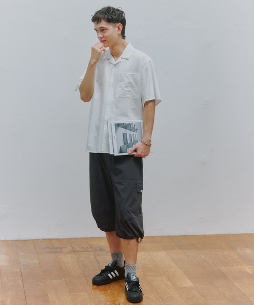 MAISON CLUB(メゾンクラブ)の「【MAISON CLUB】Odd Length Over Cargo Pants KKP/ 七分丈オーバーカーゴパンツ クロップドパンツ(カーゴパンツ・メンズ・ブラック/カーキ/グレー・M/XL/L)」の13枚目の写真