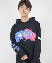 CODE I'M(�R�[�h�A�C�G��)��SOLAR SYSTEM VERSION1 HOOD TEE BLACK(�p�[�J�[)