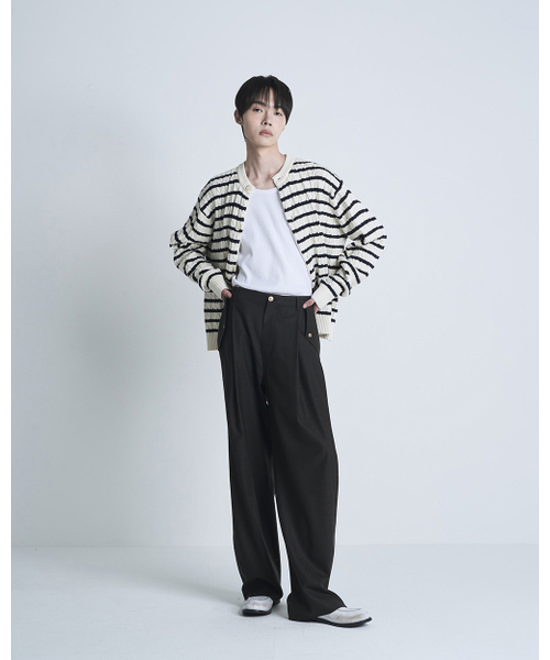 POKER FACE(ポーカーフェイス)の「CABLE STRIPE CARDIGAN IVORY(カーディガン/ボレロ・レディース・その他・48/50)」の4枚目の写真