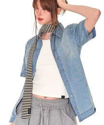 ZIZEMUSEUM（ジゼミュージアム）の「STRIPE MUFFLER (WHITE)（マフラー）」