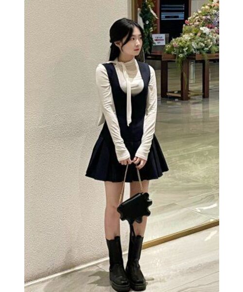 HYBERNAT(ハイバーナット)の「プリーツスカートスリムベストワンピース(ワンピース・レディース・その他・SMALL/MEDIUM/LARGE)」の5枚目の写真