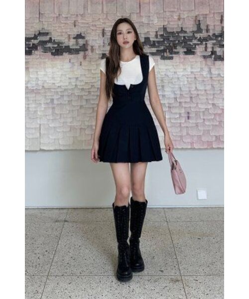 HYBERNAT(ハイバーナット)の「プリーツスカートスリムベストワンピース(ワンピース・レディース・その他・SMALL/MEDIUM/LARGE)」の8枚目の写真