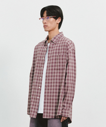 BALLUTE（バリュート）の「GEEK OVER SILHOUETTE SHIRTS (PINK CHECK)（シャツ/ブラウス）」