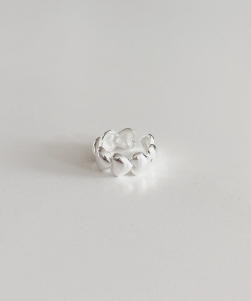 CODE.H（コード エイチ）の「(Silver 925) Heart Bold Open Ring（リング・レディース・その他・FREE）」の2枚目の写真