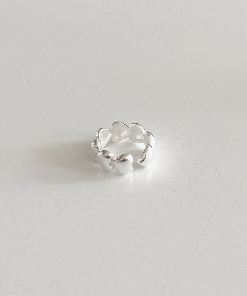 CODE.H（コード エイチ）の「(Silver 925) Heart Bold Open Ring（リング・レディース・その他・FREE）」の3枚目の写真