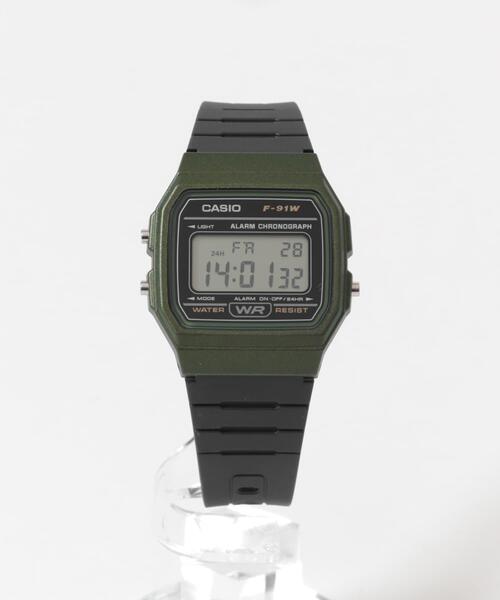 CASIO(カシオ)の「CASIO F-91WM(アナログ腕時計・メンズ・シルバー/グリーン系その他・FREE)」の3枚目の写真