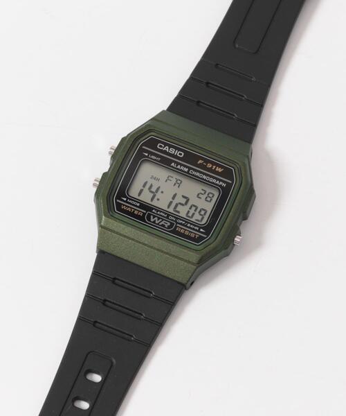 CASIO(カシオ)の「CASIO F-91WM(アナログ腕時計・メンズ・シルバー/グリーン系その他・FREE)」の4枚目の写真