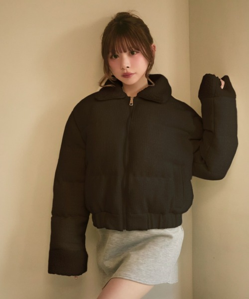 セール】キルティングラメボアダウン（ダウンジャケット/コート