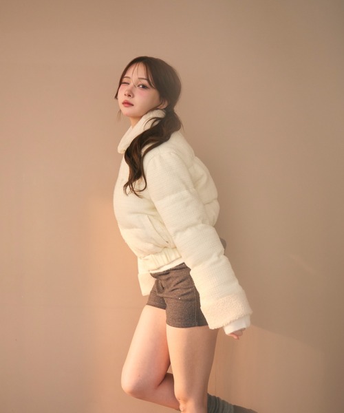 セール】キルティングラメボアダウン（ダウンジャケット/コート