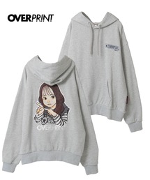 over print｜オーバープリント（メンズ）のパーカー（グレー/灰色系