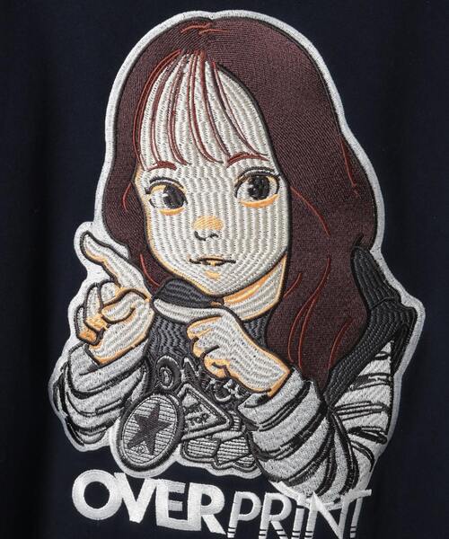 over print(オーバープリント)の「【over print】SING GIRL HOODIE(パーカー・レディース・グレー/ネイビー・LARGE/MEDIUM)」の3枚目の写真