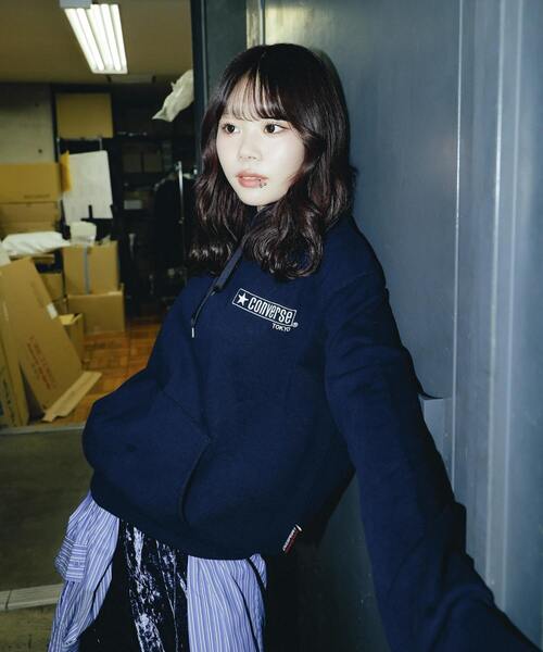 over print(オーバープリント)の「【over print】SING GIRL HOODIE(パーカー・レディース・グレー/ネイビー・LARGE/MEDIUM)」の15枚目の写真