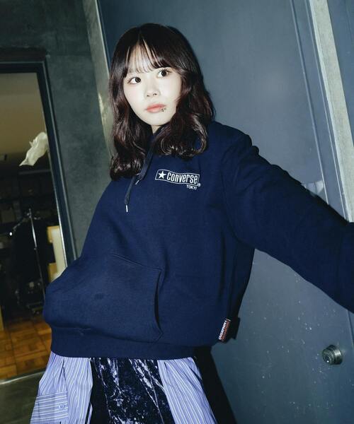 over print(オーバープリント)の「【over print】SING GIRL HOODIE(パーカー・レディース・グレー/ネイビー・LARGE/MEDIUM)」の16枚目の写真