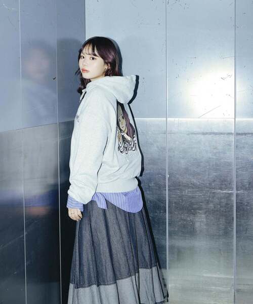 over print(オーバープリント)の「【over print】SING GIRL HOODIE(パーカー・レディース・グレー/ネイビー・LARGE/MEDIUM)」の21枚目の写真