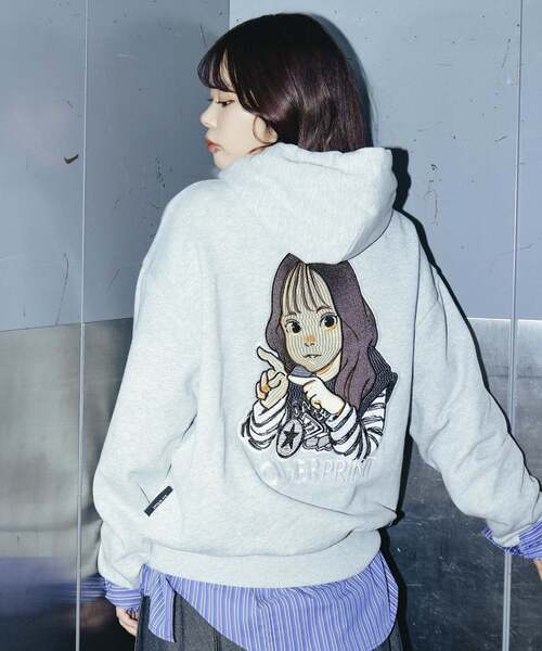 over print(オーバープリント)の「【over print】SING GIRL HOODIE(パーカー・レディース・グレー/ネイビー・LARGE/MEDIUM)」の22枚目の写真
