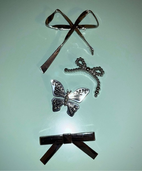 musubore（ムスボレ）の「【 select 】vintage like set ‘‘ribbon’’ / ブローチセット（ブローチ/コサージュ・レディース・シルバー・FREE）」の16枚目の写真