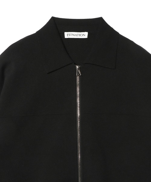 ESTNATION(エストネーション)の「ESTNATION / ミラノリブ シャツブルゾン(ブルゾン・メンズ・オフホワイト/ブラック・MEDIUM/LARGE)」の4枚目の写真