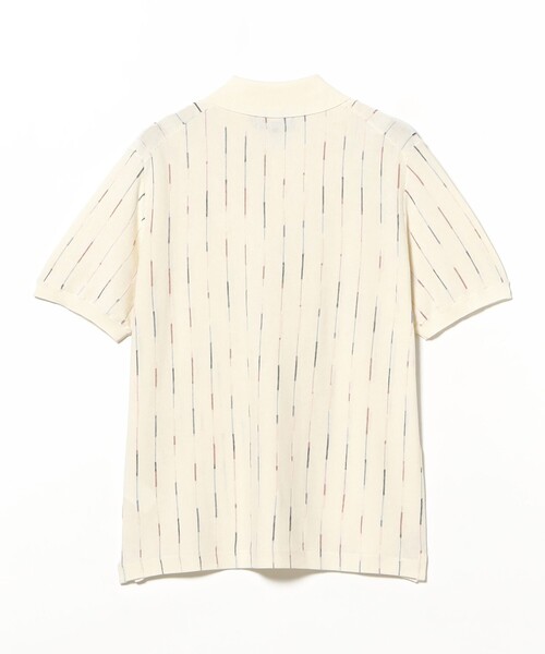 BEAMS PLUS(ビームスプラス)の「Knit Polo Kasuri Stripe(ポロシャツ・メンズ・ホワイト/ロイヤルブルー・MEDIUM/SMALL/X-LARGE/LARGE)」の14枚目の写真