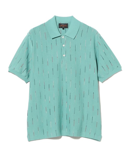 BEAMS PLUS(ビームスプラス)の「Knit Polo Kasuri Stripe(ポロシャツ・メンズ・ホワイト/ロイヤルブルー・MEDIUM/SMALL/X-LARGE/LARGE)」の22枚目の写真
