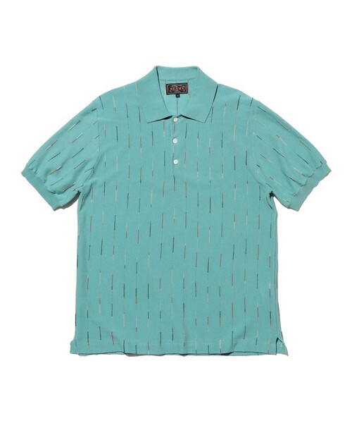 BEAMS PLUS(ビームスプラス)の「Knit Polo Kasuri Stripe(ポロシャツ・メンズ・ホワイト/ロイヤルブルー・MEDIUM/SMALL/X-LARGE/LARGE)」の3枚目の写真