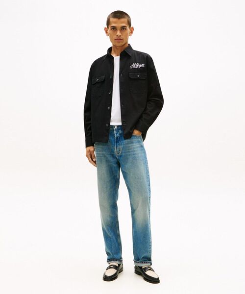 TOMMY HILFIGER(トミーヒルフィガー)の「ヘリンボーンオーバーシャツ(シャツ/ブラウス・メンズ・ブラック・SMALL/MEDIUM)」の3枚目の写真