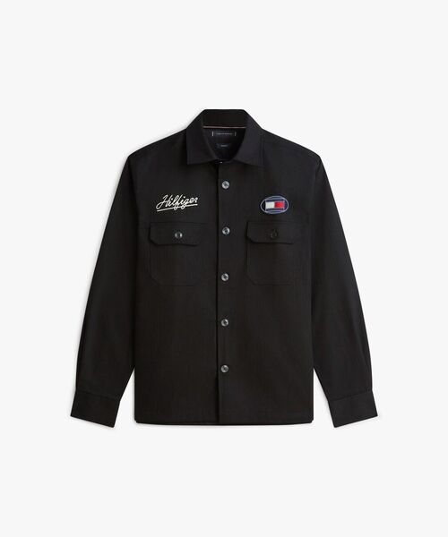 TOMMY HILFIGER(トミーヒルフィガー)の「ヘリンボーンオーバーシャツ(シャツ/ブラウス・メンズ・ブラック・SMALL/MEDIUM)」の5枚目の写真