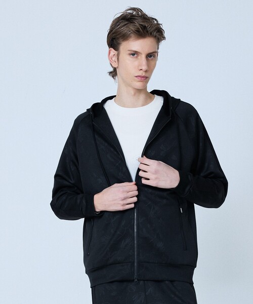 5351 POUR LES HOMMES（ゴーサンゴーイチプールオム）の「【セットアップ対応】リーフ柄　ジップ パーカー（パーカー・メンズ・ブラック/ライトグレー・46/44/50/48）」の14枚目の写真