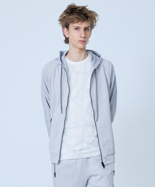 5351 POUR LES HOMMES（ゴーサンゴーイチプールオム）の「【セットアップ対応】リーフ柄　ジップ パーカー（パーカー・メンズ・ブラック/ライトグレー・46/44/50/48）」の19枚目の写真