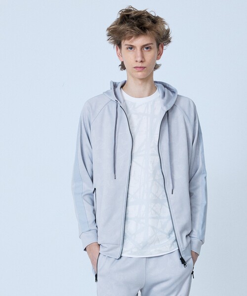 5351 POUR LES HOMMES（ゴーサンゴーイチプールオム）の「【セットアップ対応】リーフ柄　ジップ パーカー（パーカー・メンズ・ブラック/ライトグレー・46/44/50/48）」の20枚目の写真