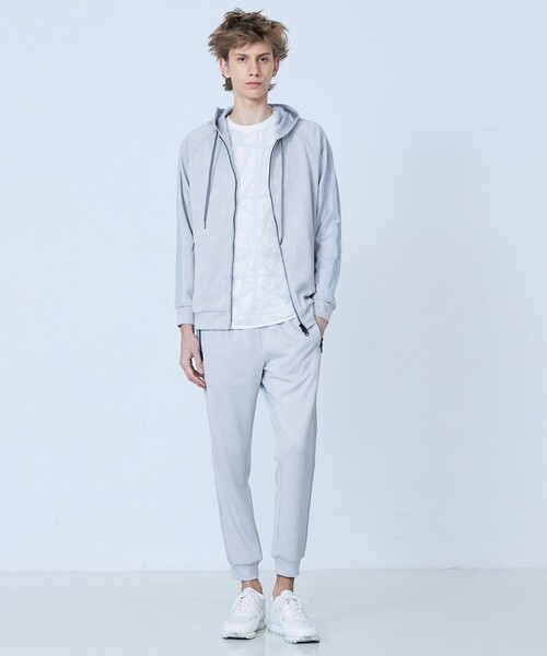 5351 POUR LES HOMMES（ゴーサンゴーイチプールオム）の「【セットアップ対応】リーフ柄　ジップ パーカー（パーカー・メンズ・ブラック/ライトグレー・46/44/50/48）」の22枚目の写真