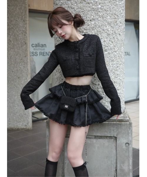 【タグ付き】Darich ダーリッチ リュクスツイードショートジャケット リュクスツイードショートジャケット（その他アウター）｜Darich