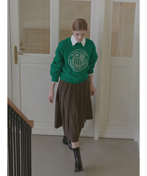 NONLOCAL(ノンローカル)の「Banding Pleats Long Skirt - Brown(スカート・レディース・その他・M)」の2枚目の写真