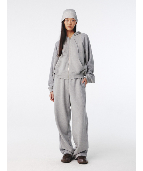 Kijun(キジュン)の「Flow Zip-Up Hoodie Melange Grey(パーカー・レディース・その他・S/M)」の4枚目の写真