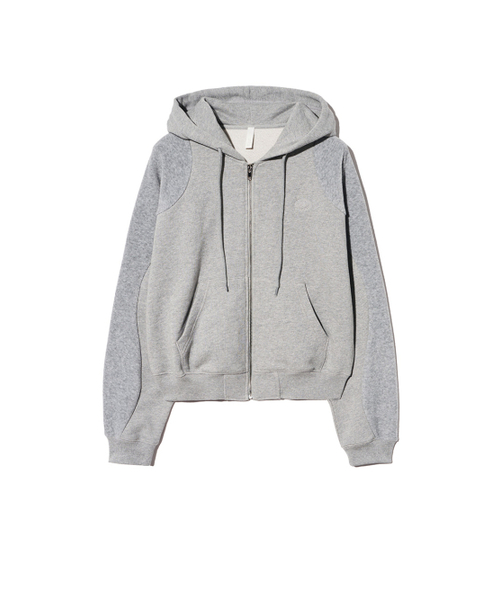 Kijun(キジュン)の「Flow Zip-Up Hoodie Melange Grey(パーカー・レディース・その他・S/M)」の2枚目の写真