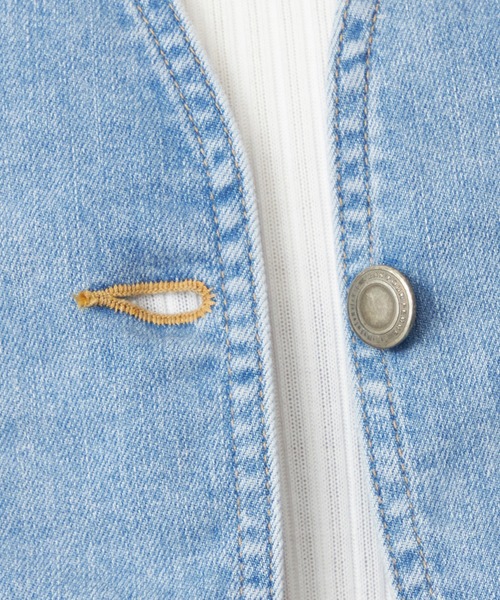 SOMETHING（サムシング）の「SOMETHING フリルスリーブビスチェ（その他トップス・レディース・ピンク/ライトインディゴブルー/ダークインディゴブルー・FREE）」の16枚目の写真