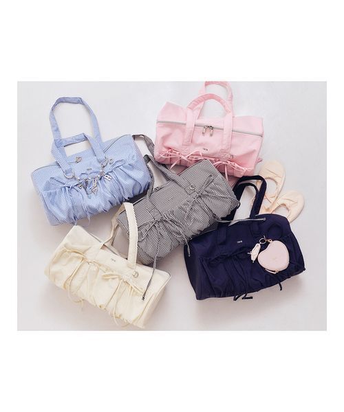 FURFUR(ファーファー)の「【WEB限定カラー】リボンドラムバッグ(ドラムバッグ・レディース・アイボリー/ブラック/サックスブルー/ピンク/ネイビー・F)」の19枚目の写真