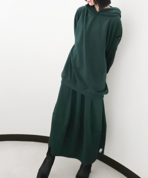 CRYSTAL BALL（クリスタルボール）の「裏起毛スカート（スカート・レディース・ブラック/グリーン・FREE）」の18枚目の写真