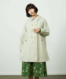 Jocomomola（ホコモモラ）の「裏地プリントロング丈 スプリングコート（ステンカラーコート）」